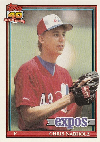 #197 Chris Nabholz - Montreal Expos - 1991 O-Pee-Chee Baseball