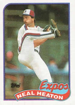 #197 Neal Heaton - Montreal Expos - 1989 Topps Baseball