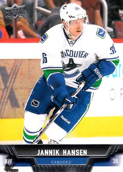 #197 Jannik Hansen - Vancouver Canucks - 2013-14 Upper Deck Hockey