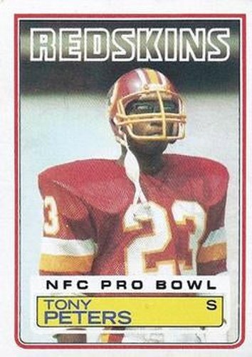 #197 Tony Peters - Washington Redskins - 1983 Topps Football