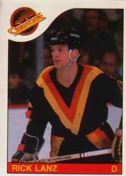 #197 Rick Lanz - Vancouver Canucks - 1985-86 O-Pee-Chee Hockey
