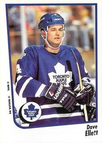 #197 Dave Ellett - Toronto Maple Leafs - 1994-95 Panini Hockey Stickers