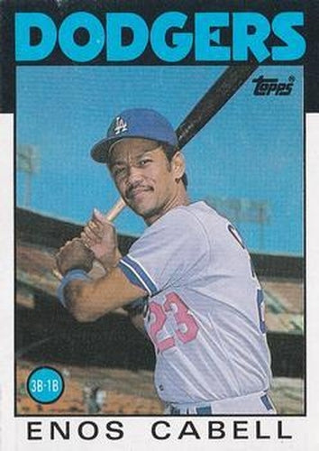 #197 Enos Cabell - Los Angeles Dodgers - 1986 Topps Baseball
