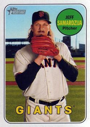 #197 Jeff Samardzija - San Francisco Giants - 2018 Topps Heritage Baseball