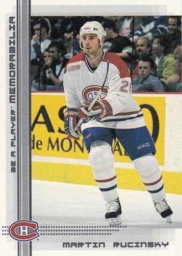 #197 Martin Rucinsky - Montreal Canadiens - 2000-01 Be a Player Memorabilia Hockey