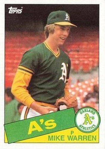 #197 Mike Warren - Oakland Athletics - 1985 Topps Baseball