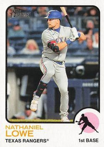#197 Nathaniel Lowe - Texas Rangers - 2022 Topps Heritage Baseball