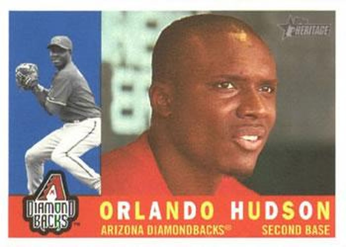 #197 Orlando Hudson - Arizona Diamondbacks - 2009 Topps Heritage Baseball