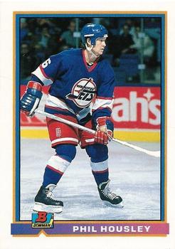 #197 Phil Housley - Winnipeg Jets - 1991-92 Bowman Hockey