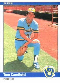 #197 Tom Candiotti - Milwaukee Brewers - 1984 Fleer Baseball