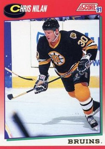 #197 Chris Nilan - Boston Bruins - 1991-92 Score Canadian Hockey