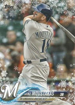 #HMW197 Mike Moustakas - Milwaukee Brewers - 2018 Topps Holiday Baseball