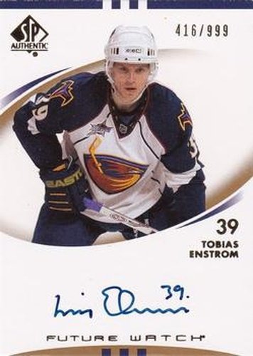 #197 Tobias Enstrom - Atlanta Thrashers - 2007-08 SP Authentic Hockey