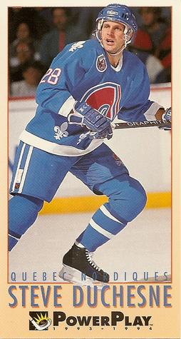 #197 Steve Duchesne - Quebec Nordiques - 1993-94 Fleer PowerPlay Hockey