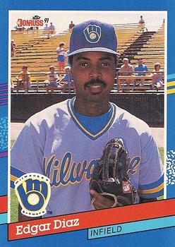 #197 Edgar Diaz - Milwaukee Brewers - 1991 Donruss Baseball