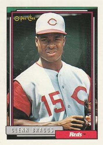 #197 Glenn Braggs - Cincinnati Reds - 1992 O-Pee-Chee Baseball
