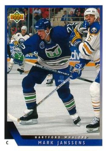 #198 Mark Janssens - Hartford Whalers - 1993-94 Upper Deck Hockey