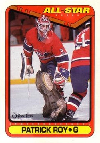 #198 Patrick Roy - Montreal Canadiens - 1990-91 O-Pee-Chee Hockey