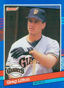 #198 Greg Litton - San Francisco Giants - 1991 Donruss Baseball