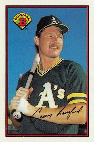 #198 Carney Lansford - Oakland Athletics - 1989 Bowman Baseball