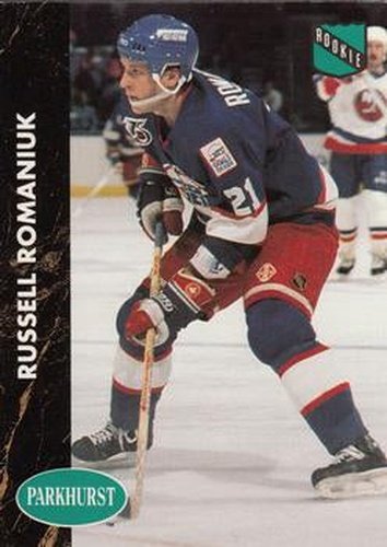 #198 Russ Romaniuk - Winnipeg Jets - 1991-92 Parkhurst Hockey