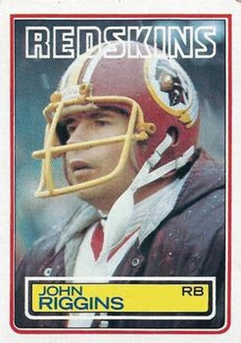 #198 John Riggins - Washington Redskins - 1983 Topps Football