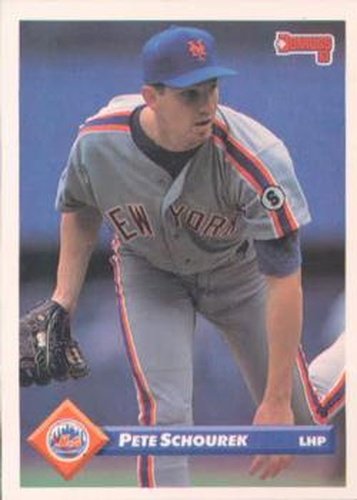 #198 Pete Schourek - New York Mets - 1993 Donruss Baseball