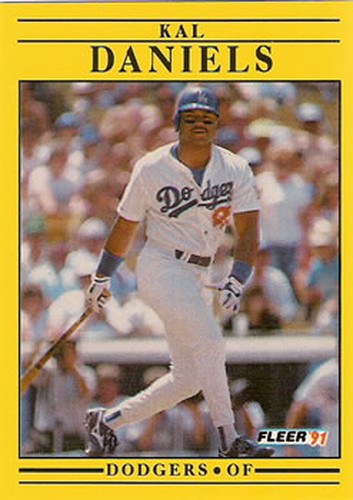 #198 Kal Daniels - Los Angeles Dodgers - 1991 Fleer Baseball