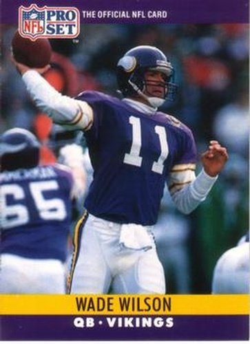 #198 Wade Wilson - Minnesota Vikings - 1990 Pro Set Football