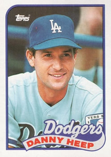 #198 Danny Heep - Los Angeles Dodgers - 1989 Topps Baseball