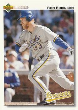 #198 Ron Robinson - Milwaukee Brewers - 1992 Upper Deck Baseball