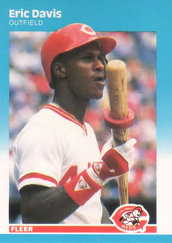 #198 Eric Davis - Cincinnati Reds - 1987 Fleer Baseball