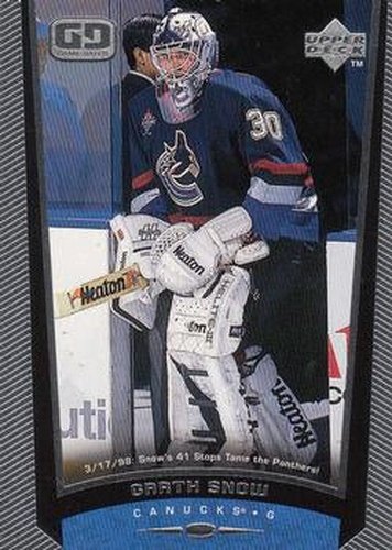 #198 Garth Snow - Vancouver Canucks - 1998-99 Upper Deck Hockey
