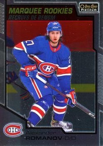 #198 Alexander Romanov - Montreal Canadiens - 2020-21 O-Pee-Chee Platinum Hockey