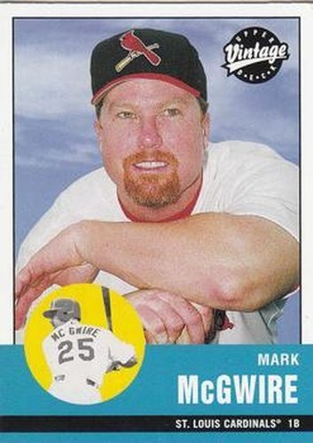 #198 Mark McGwire - St. Louis Cardinals - 2001 Upper Deck Vintage Baseball