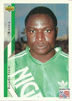 #198 Rashidi Yekini - Nigeria - 1994 Upper Deck World Cup Contenders English/Spanish Soccer