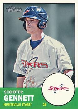 #198 Scooter Gennett - Huntsville Stars - 2012 Topps Heritage Minor League Baseball