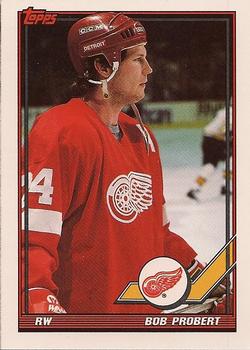 #198 Bob Probert - Detroit Red Wings - 1991-92 Topps Hockey