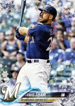 #HMW198 Travis Shaw - Milwaukee Brewers - 2018 Topps Holiday Baseball