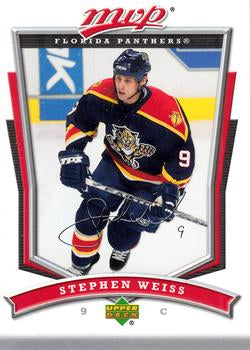 #198 Stephen Weiss - Florida Panthers - 2007-08 Upper Deck MVP Hockey