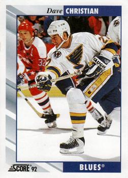 #198 Dave Christian - St. Louis Blues - 1992-93 Score USA Hockey