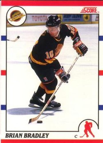 #198 Brian Bradley - Vancouver Canucks - 1990-91 Score Canadian Hockey
