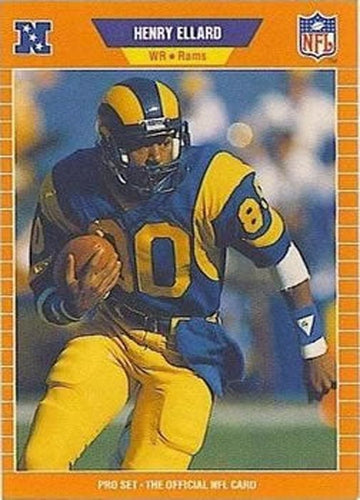 #198 Henry Ellard - Los Angeles Rams - 1989 Pro Set Football