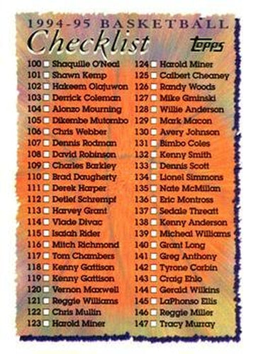 #198 Checklist: 100-198 - 1994-95 Topps Basketball