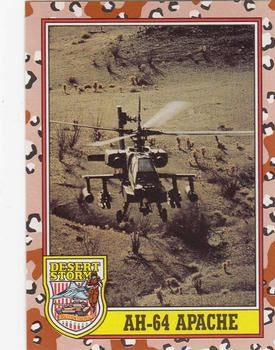 #198 AH-64 Apache - 1991 Topps Desert Storm