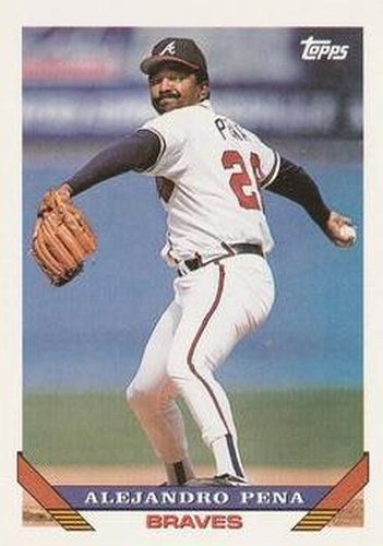 #198 Alejandro Pena - Atlanta Braves - 1993 Topps Baseball