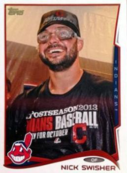 #198b Nick Swisher - Cleveland Indians - 2014 Topps Baseball