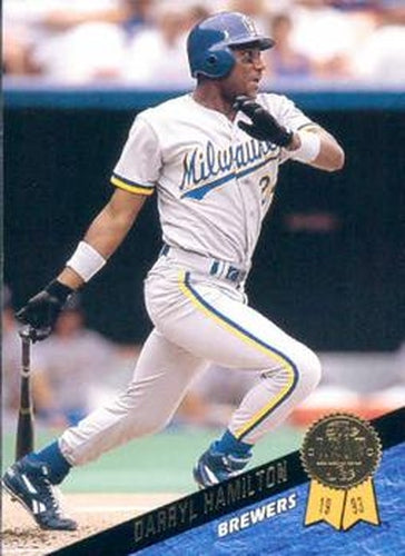 #199 Darryl Hamilton - Milwaukee Brewers - 1993 Leaf Baseball