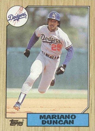 #199 Mariano Duncan - Los Angeles Dodgers - 1987 Topps Baseball