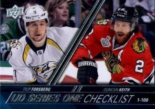 #199 Filip Forsberg / Duncan Keith - Nashville Predators / Chicago Blackhawks - 2015-16 Upper Deck Hockey